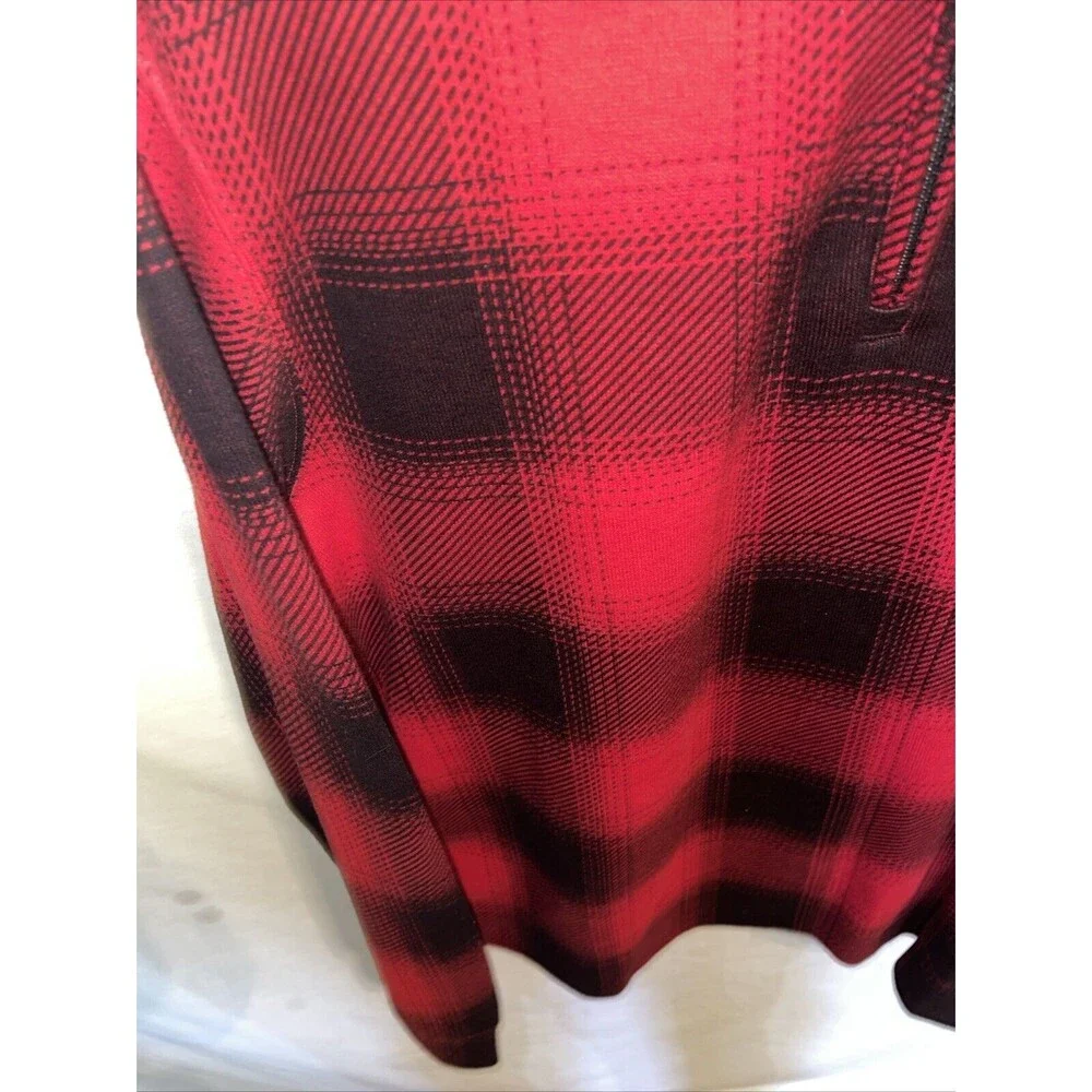 Polo Ralph Lauren Estate Rib Men’s Pullover Shirt Size Small Red Plaid Outdoors